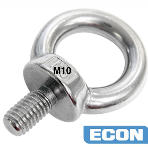 M10 Eye bolt with colla 17mm/59mm 304 stainless steel machine polished