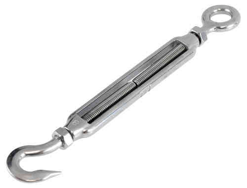 Turnbuckle 8mm Hook Eye stainless steel 316 (Electropolished)