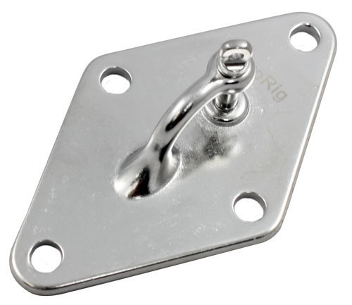 Pad Eye Diamond Shackle Wall Plate Extra Heavy Duty Wall Plate 180mm x 110mm