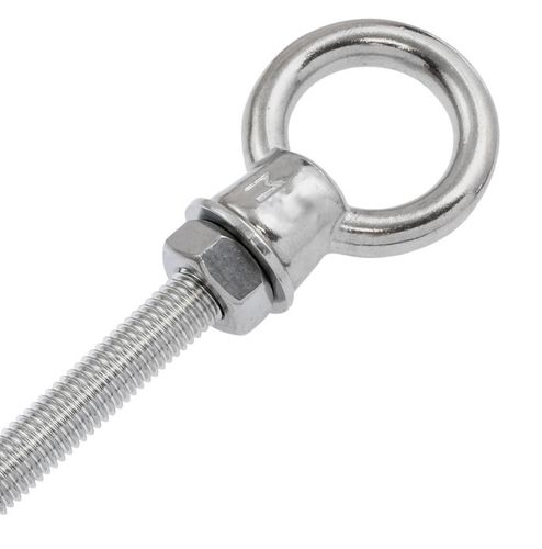 BL 3500 Eye nut bolt M12 - 200mm thread Electropolished 316 Stainless Steel