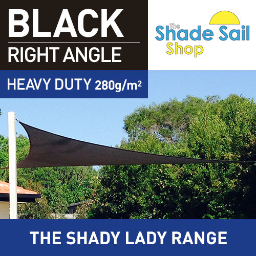 6 x 8 x 10m Right Angle BLACK The Shady Lady Range