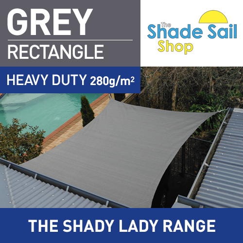 7 m x 9 m Rectangle GREY The Shady Lady Range