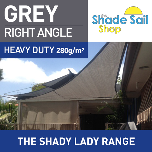 6 x 7 x 9.22 m Right Angle 95% UV GREY The Shady Lady Range