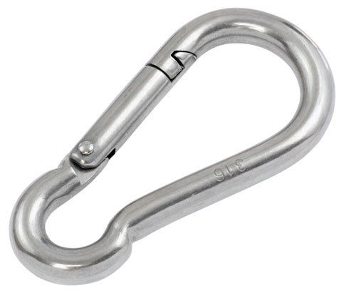 Snap Spring Hook 8mm 316 stainless steel marine grade