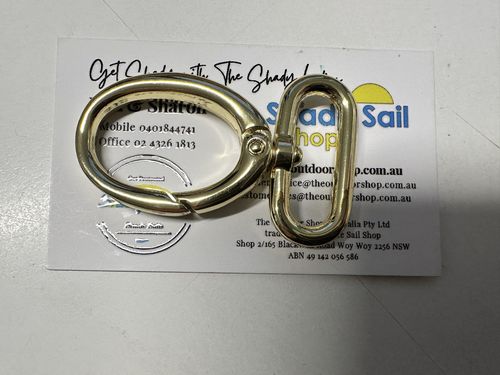 Bag Snap Hook (25mm webbing) 32mm x 60mm Gilt