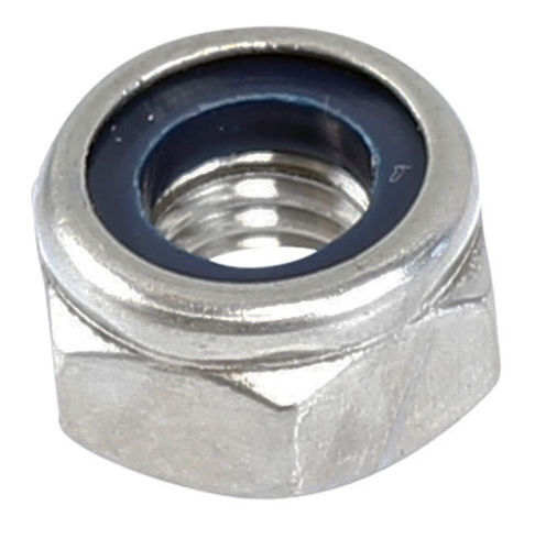 M12 Nylon Lock Nut 316 Grade Stainless Steel