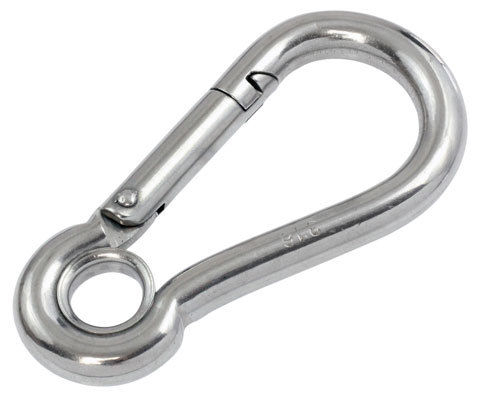 Snap Spring Hook with Eye 10mm 316 stainless steel marine grade