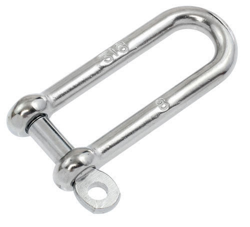 Dee shackle Cast 6mm Long  stainless steel marine grade