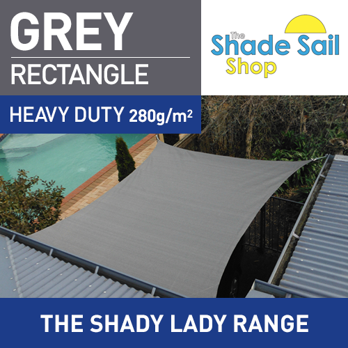 6 m x 9 m Rectangle GREY 95% UV The Shady Lady Range
