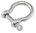 Bow Shackle  10mm forged stainless steel marine grade 316 BL 6900