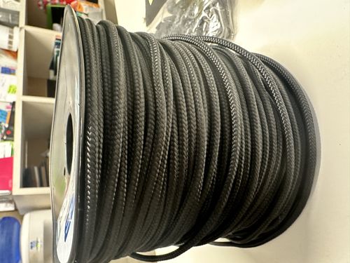 4mm Leech Cord Black Roll 100M Black Rope Polyester high strength good UV resistance