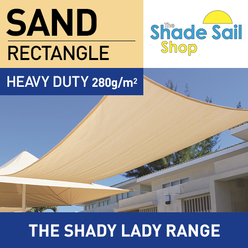 6 m x 9 m Rectangle SAND 95% UV The Shady Lady Range