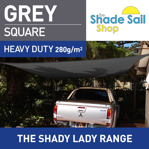 6.5 m x 6.5 m Square GREY Shady Lady Shade Sail