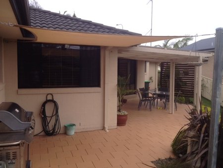 Shady Lady 2.5x2.5m Shade Sail in Sand. Looks great. Thanks Tony for sending in your photo's.\\n\\n9/12/2016 4:57 PM