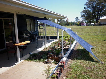 Thanks Mark and Mike for sending this in showing that shade sail can be used in many ways, providing shade for there fish pond.\\n\\n6/11/2015 7:21 PM