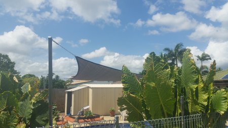 Thanks for Matt and Dot for sending in these pictures of there installed 6.5x Triangle shade sail.\\n\\n4/04/2017 2:00 PM