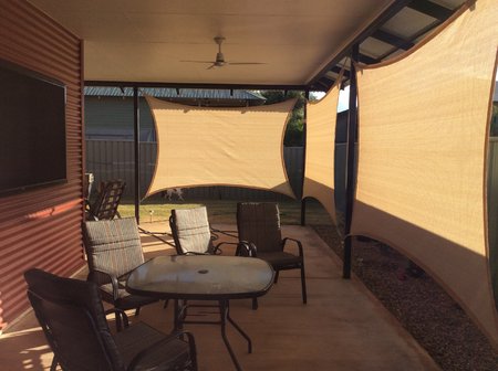 Kate has used her shade saisl to block out the sun on her deck. The sand still lets ample light through while providing protection from the sun\\n\\n2/07/2014 4:21 PM