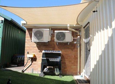 Thanks Robbie for sending in your pics of your 2.5x2.5m shade sail installed. Glad to hear it has been christened already with a BBQ and a couple cold ones. The Shady Ladies like you style.\\n\\n19/06/2015 1:40 PM