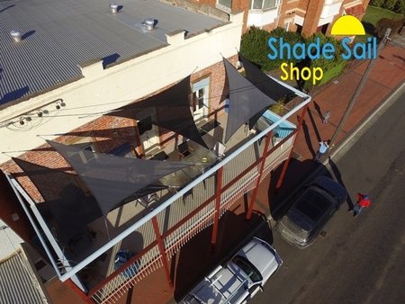 Thanks so much Liam from Werris Creek in NSW for sending in these great shots which have been taken from a drone. Our first drone shots, the design looks fantastic. Thanks so much. Size 3x3x4.24m in black and grey from our shady lady range.\\n\\n12/06/2017 6:15 PM